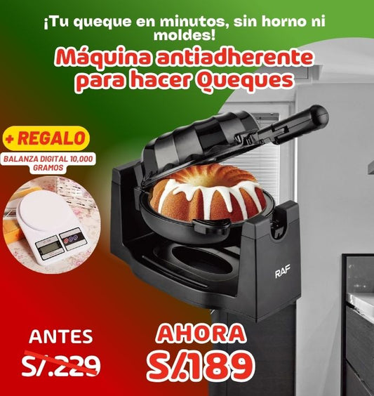 Máquina Eléctrica Antiadherente para hacer Queques