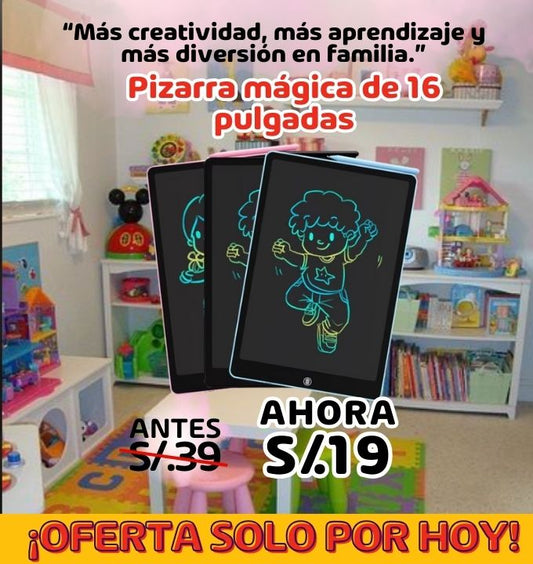 Pizarra Mágica de 16 Pulgadas